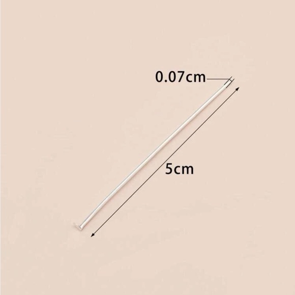 Flat head Pin for Jewelry Making - Silver - Picture 2 of 8